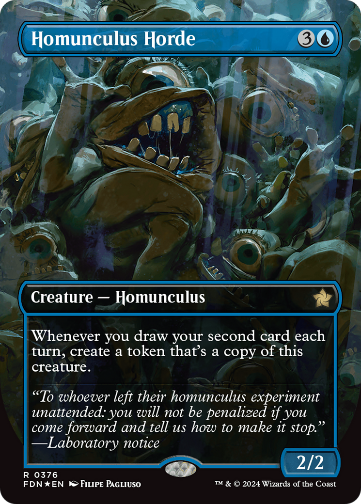 Homunculus Horde (Borderless) (Mana Foil) [Foundations] | Good Games Cannington
