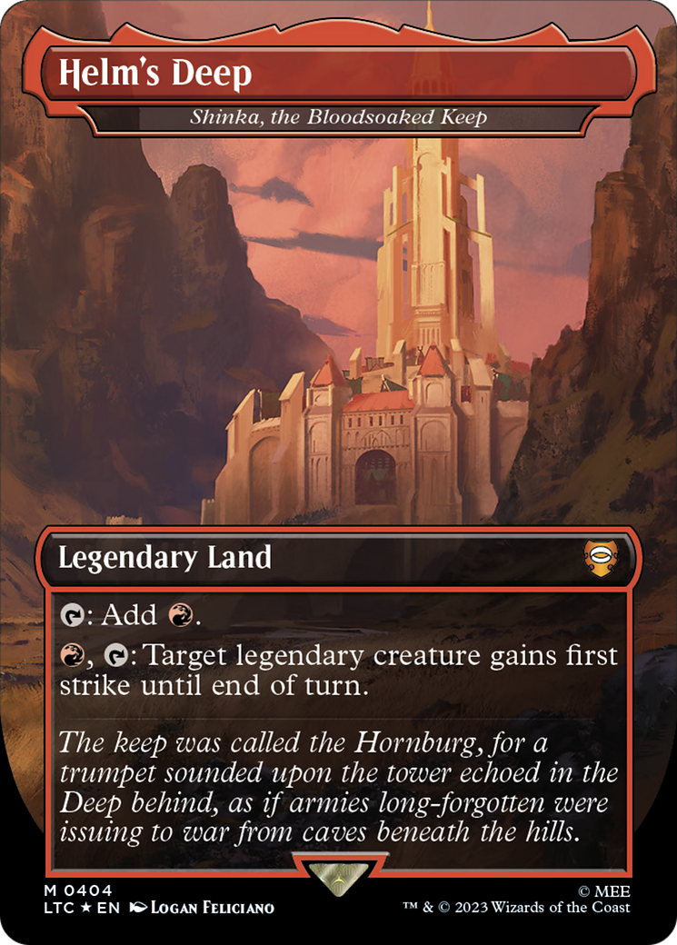 Helm's Deep - Shinka, the Bloodsoaked Keep (Surge Foil Realms and Relics) [The Lord of the Rings: Tales of Middle-Earth Commander] | Good Games Cannington