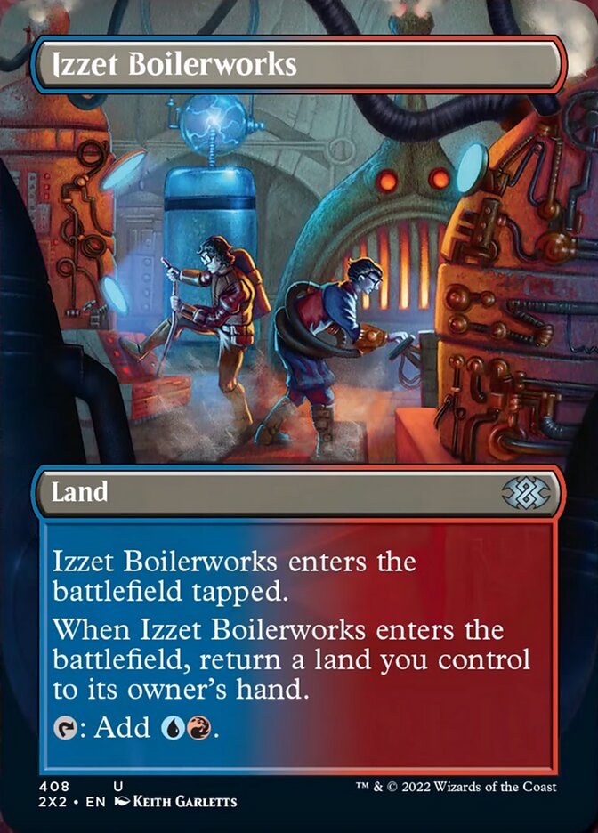 Izzet Boilerworks (Borderless Alternate Art) [Double Masters 2022] | Good Games Cannington