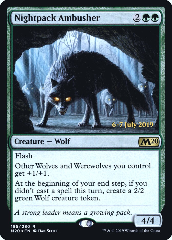 Nightpack Ambusher [Core Set 2020 Prerelease Promos] | Good Games Cannington