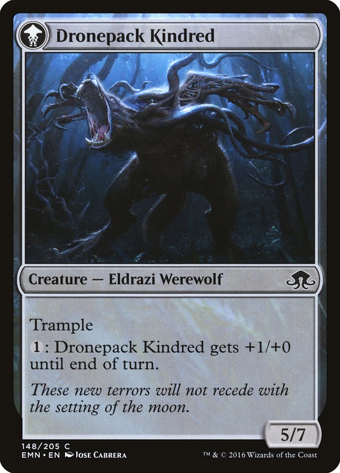 Vildin-Pack Outcast // Dronepack Kindred [Eldritch Moon] | Good Games Cannington