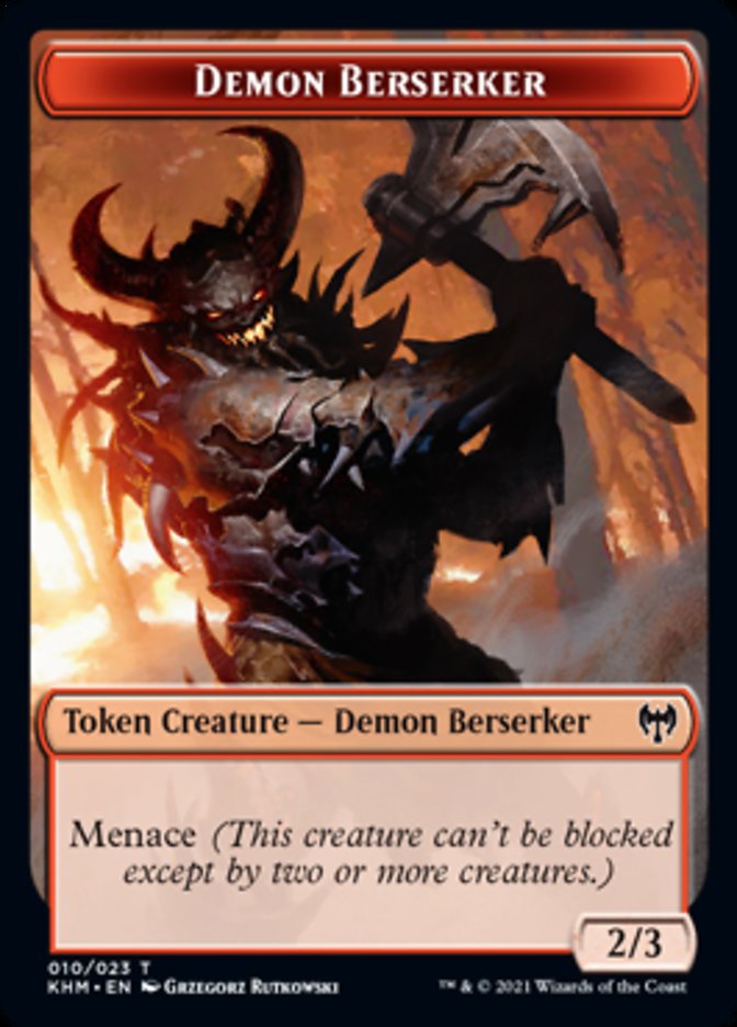 Demon Berserker Token [Kaldheim Tokens] | Good Games Cannington