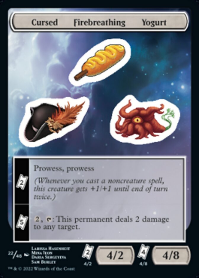 Cursed Firebreathing Yogurt [Unfinity Stickers] | Good Games Cannington