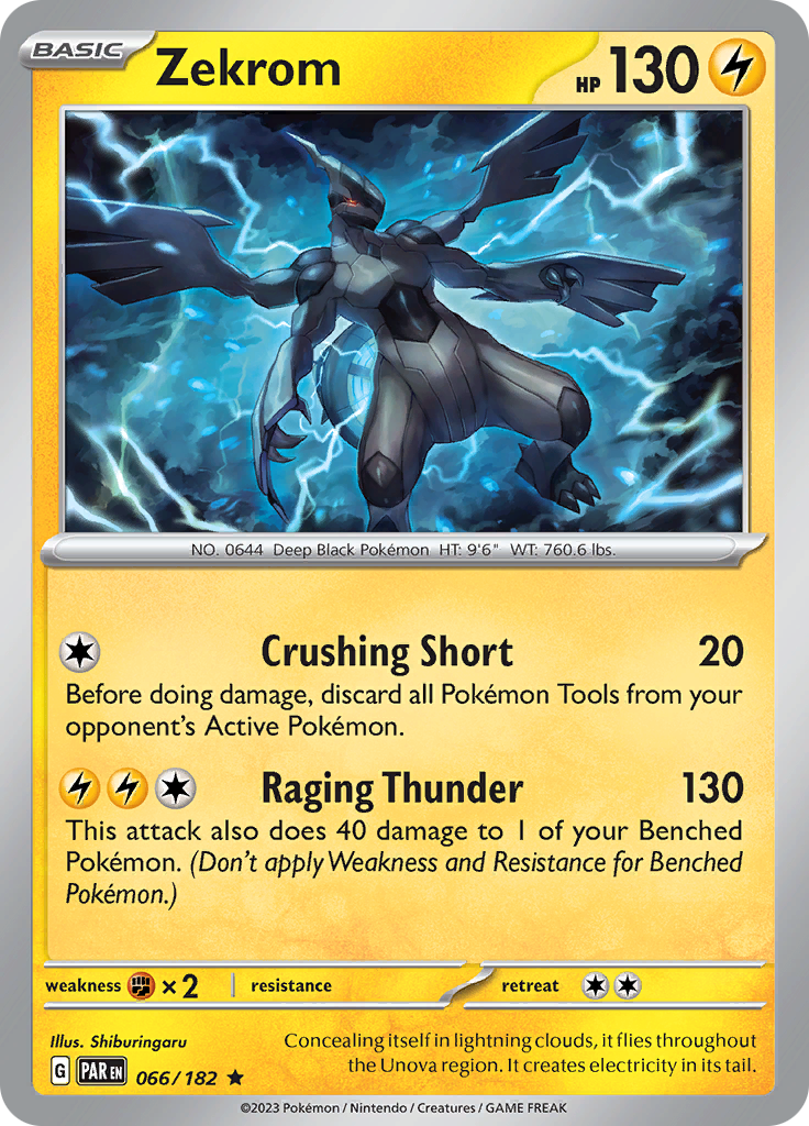 Zekrom (066/182) [Scarlet & Violet: Paradox Rift] | Good Games Cannington