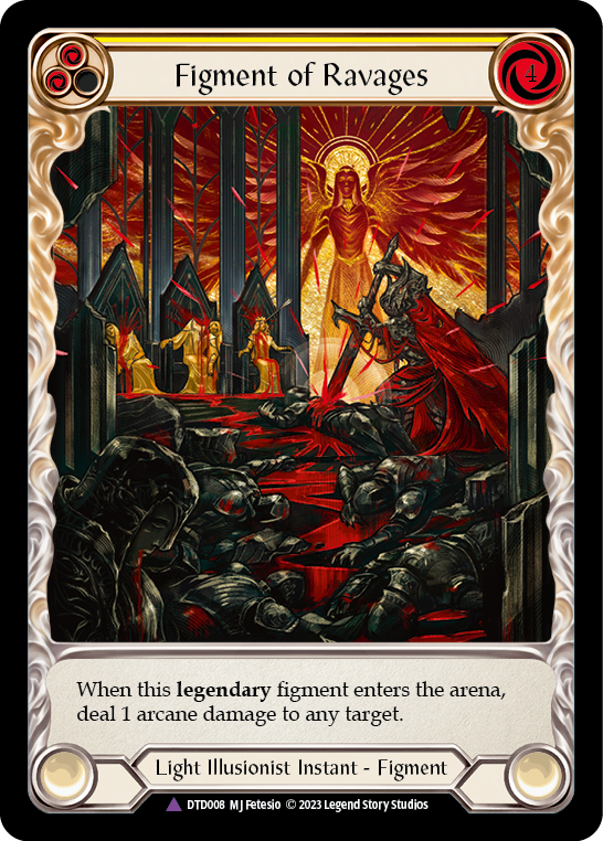 Figment of Ravages // Sekem, Archangel of Ravages (Marvel) [DTD008] (Dusk Till Dawn)  Cold Foil | Good Games Cannington