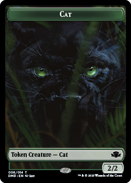 Goblin // Cat (008) Double-Sided Token [Dominaria Remastered Tokens] | Good Games Cannington