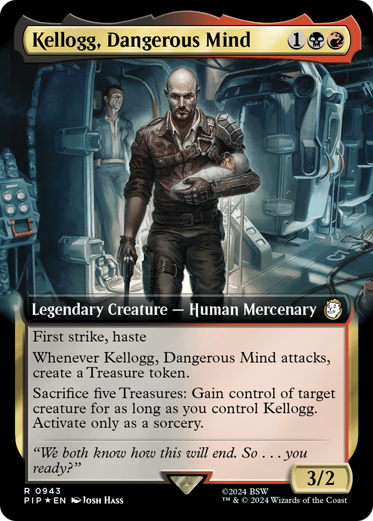 Kellogg, Dangerous Mind (Extended Art) (Surge Foil) [Fallout] | Good Games Cannington