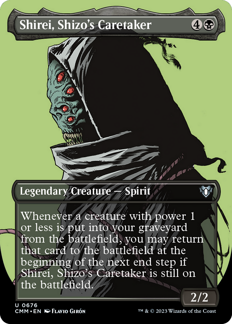 Shirei, Shizo's Caretaker (Borderless Profile) [Commander Masters] | Good Games Cannington