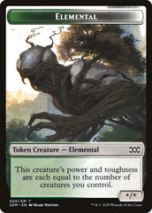 Demon // Elemental Double-Sided Token [Double Masters Tokens] | Good Games Cannington