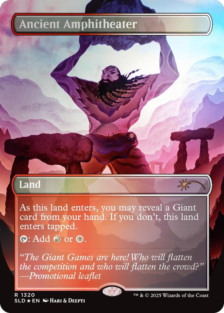 Ancient Amphitheater 1320 (Secret Lair Drop Series)  - Borderless Rainbow Foil | Good Games Cannington