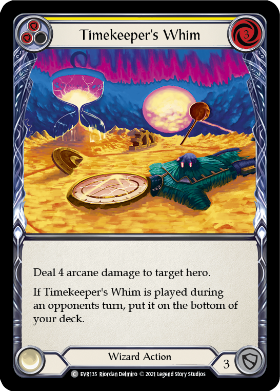 Timekeeper's Whim (Yellow) [EVR135] (Everfest)  1st Edition Rainbow Foil | Good Games Cannington
