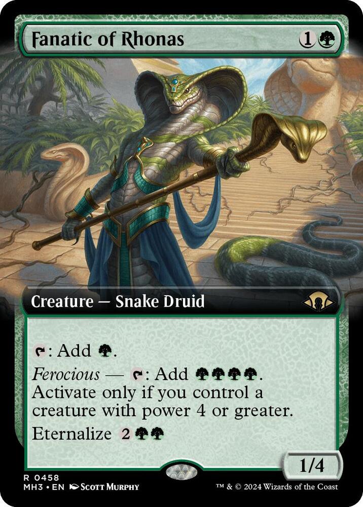 Fanatic of Rhonas 458/319 (Modern Horizons 3)  - Extended Art | Good Games Cannington