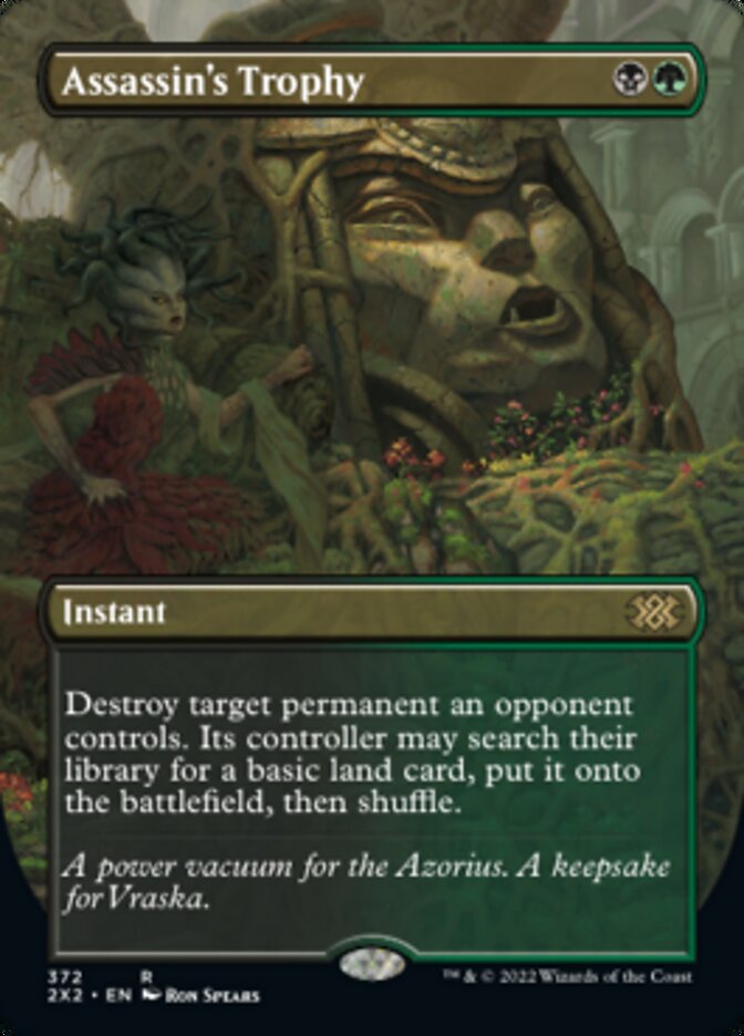 Assassin's Trophy (Borderless Alternate Art) [Double Masters 2022] | Good Games Cannington