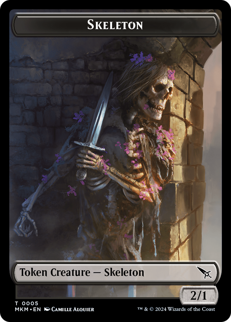Detective // Skeleton Double-Sided Token [Murders at Karlov Manor Tokens] | Good Games Cannington