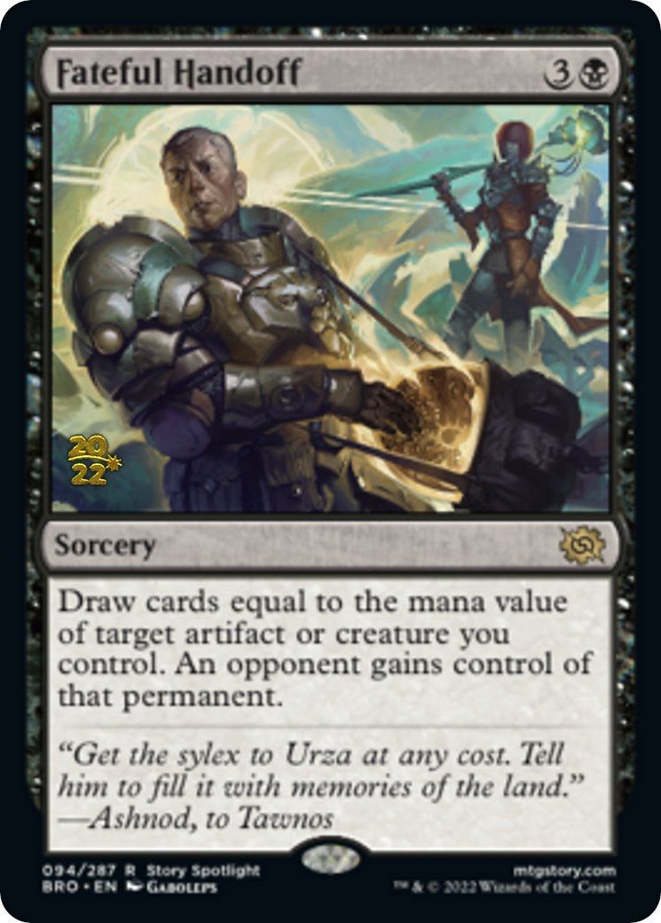 Fateful Handoff [The Brothers' War Prerelease Promos] | Good Games Cannington