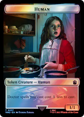 Human (0037) // Mark of the Rani Double-Sided Token (Surge Foil) [Doctor Who Tokens] | Good Games Cannington