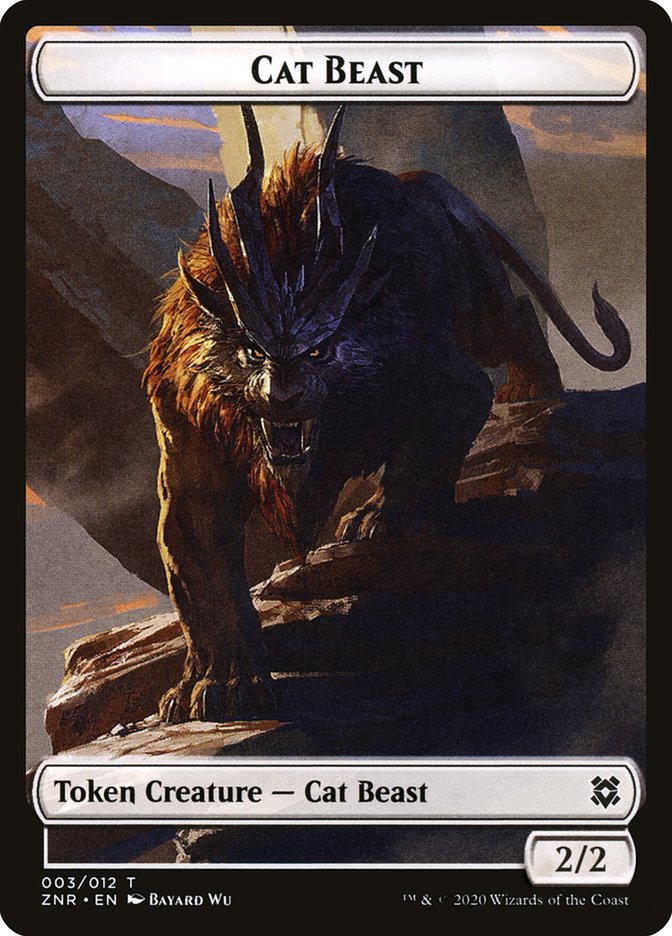 Cat Beast Token [Zendikar Rising Tokens] | Good Games Cannington
