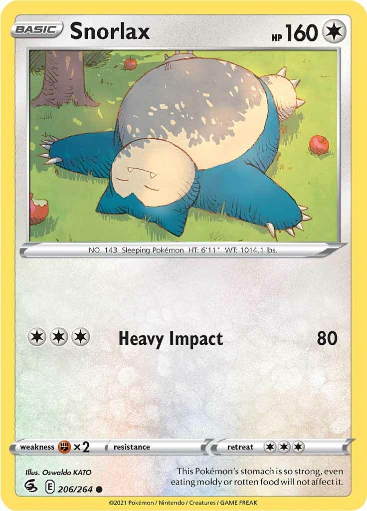 Snorlax (206/264) [Sword & Shield: Fusion Strike] | Good Games Cannington