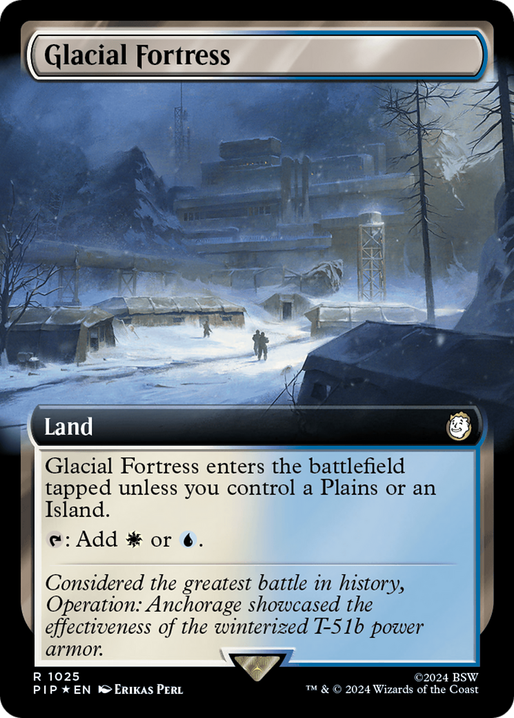 Glacial Fortress (Extended Art) (Surge Foil) [Fallout] | Good Games Cannington