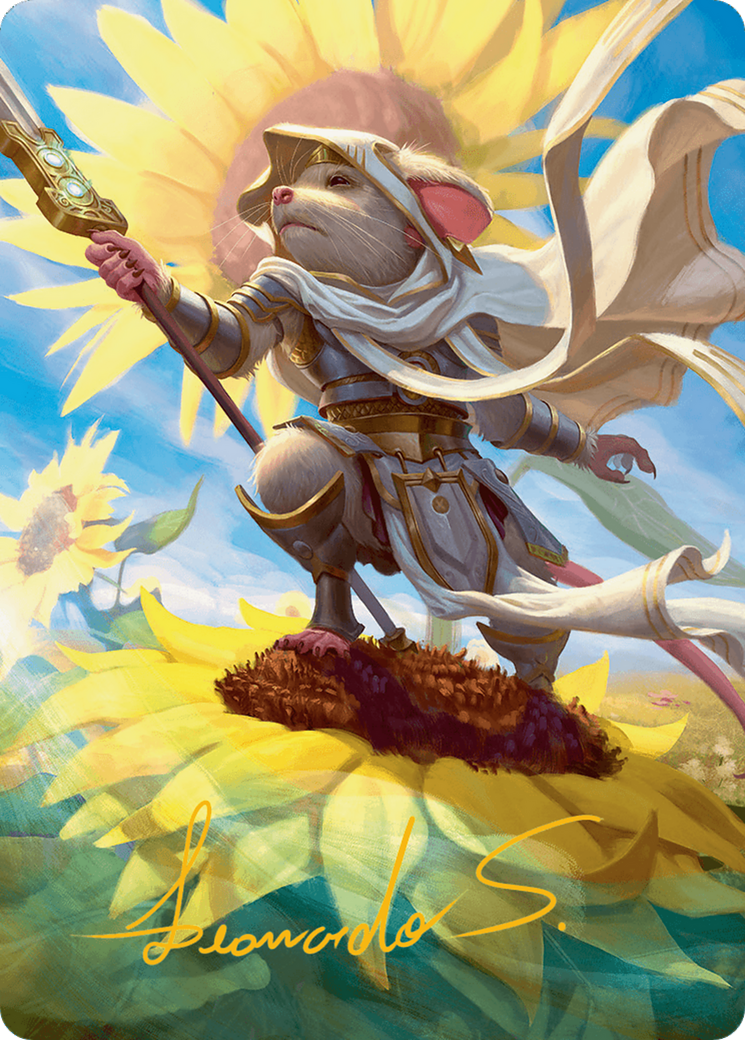 Elspeth, Sun's Champion Art Card (Gold-Stamped Signature) [Bloomburrow Art Series] | Good Games Cannington