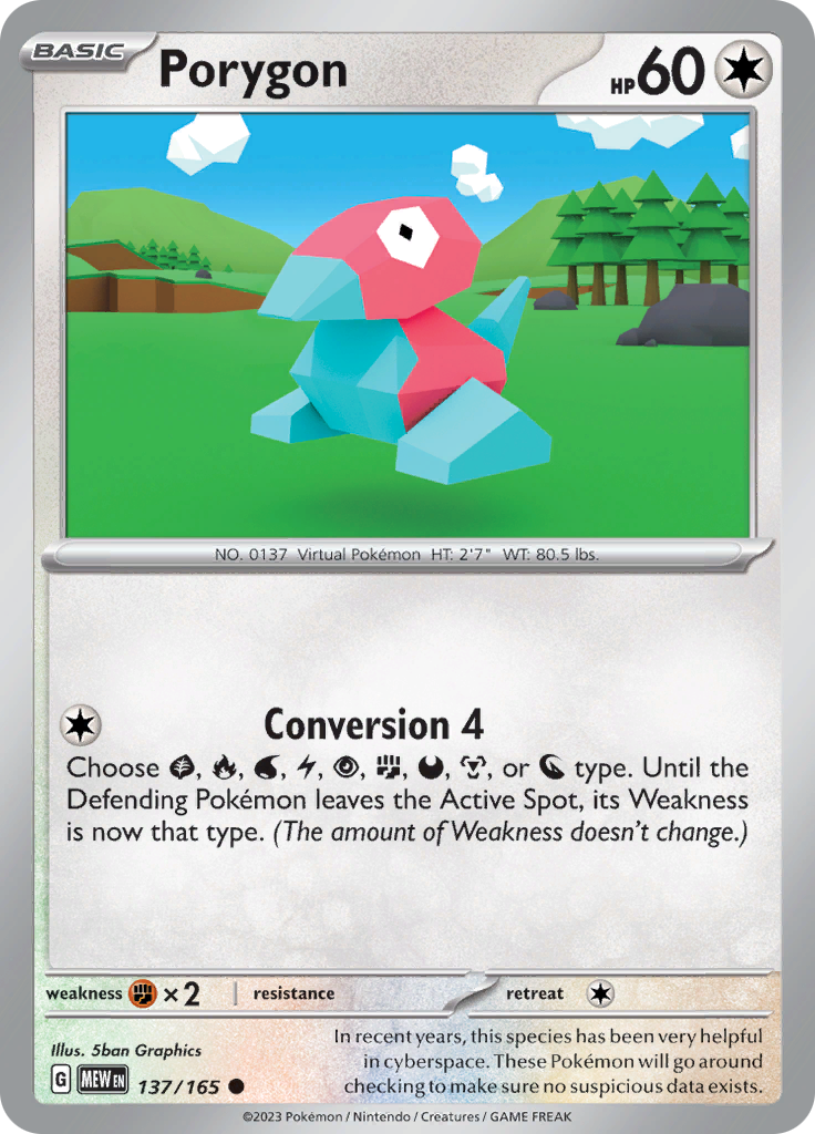 Porygon (137/165) [Scarlet & Violet 151] | Good Games Cannington