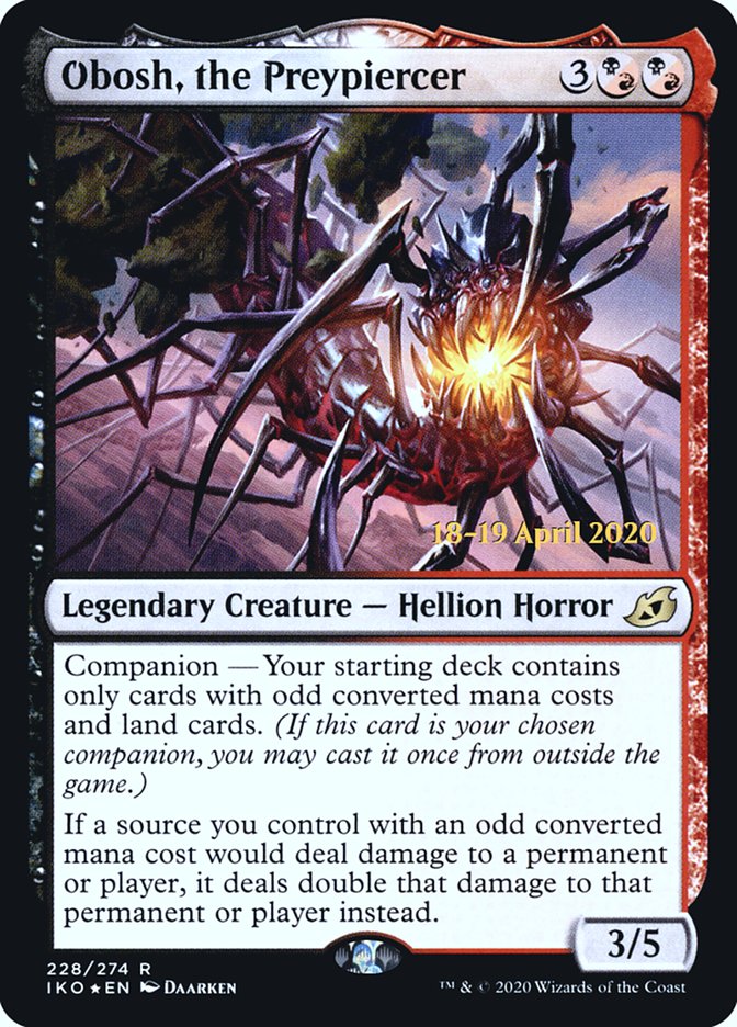Obosh, the Preypiercer [Ikoria: Lair of Behemoths Prerelease Promos] | Good Games Cannington