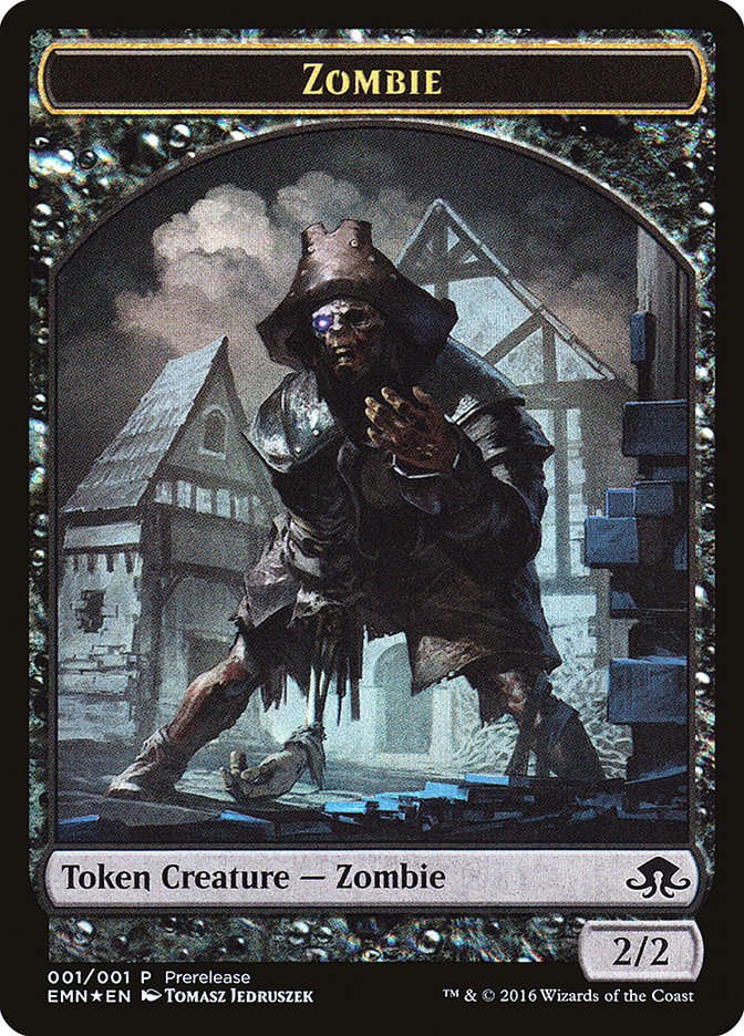 Zombie // Zombie Double-Sided Token [Eldritch Moon Prerelease Promos] | Good Games Cannington