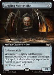 Giggling Skitterspike (Extended Art) [Duskmourn: House of Horror Commander] | Good Games Cannington