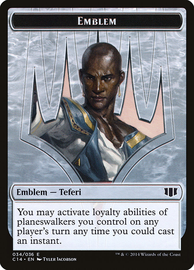 Teferi, Temporal Archmage Emblem // Zombie (011/036) Double-Sided Token [Commander 2014 Tokens] | Good Games Cannington