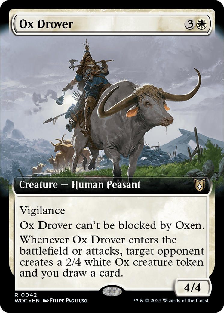 Ox Drover (Extended Art) [Wilds of Eldraine Commander] | Good Games Cannington