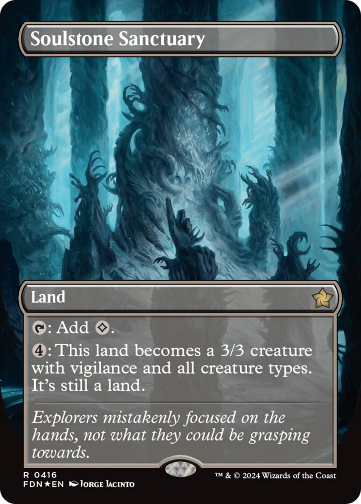Soulstone Sanctuary (Borderless) (Mana Foil) [Foundations] | Good Games Cannington