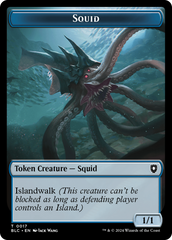 Elephant // Squid Double-Sided Token [Bloomburrow Commander Tokens] | Good Games Cannington