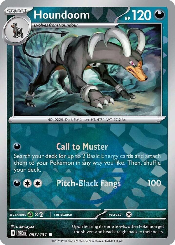 Houndoom (063/131) (Poke Ball Pattern) [Scarlet & Violet: Prismatic Evolutions] | Good Games Cannington