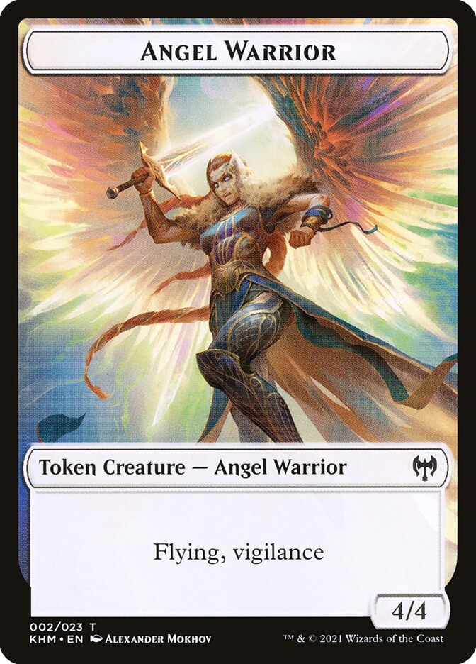 Dwarf Berserker // Angel Warrior Double-Sided Token [Kaldheim Tokens] | Good Games Cannington