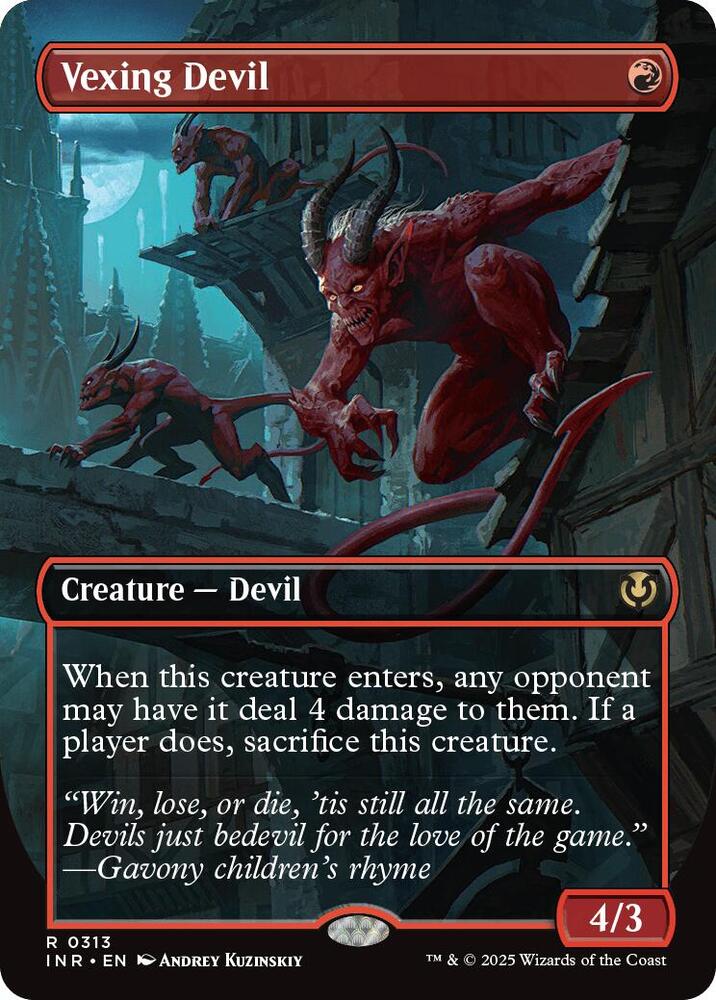 Vexing Devil Borderless 313 (Innistrad Remastered)  - Foil | Good Games Cannington