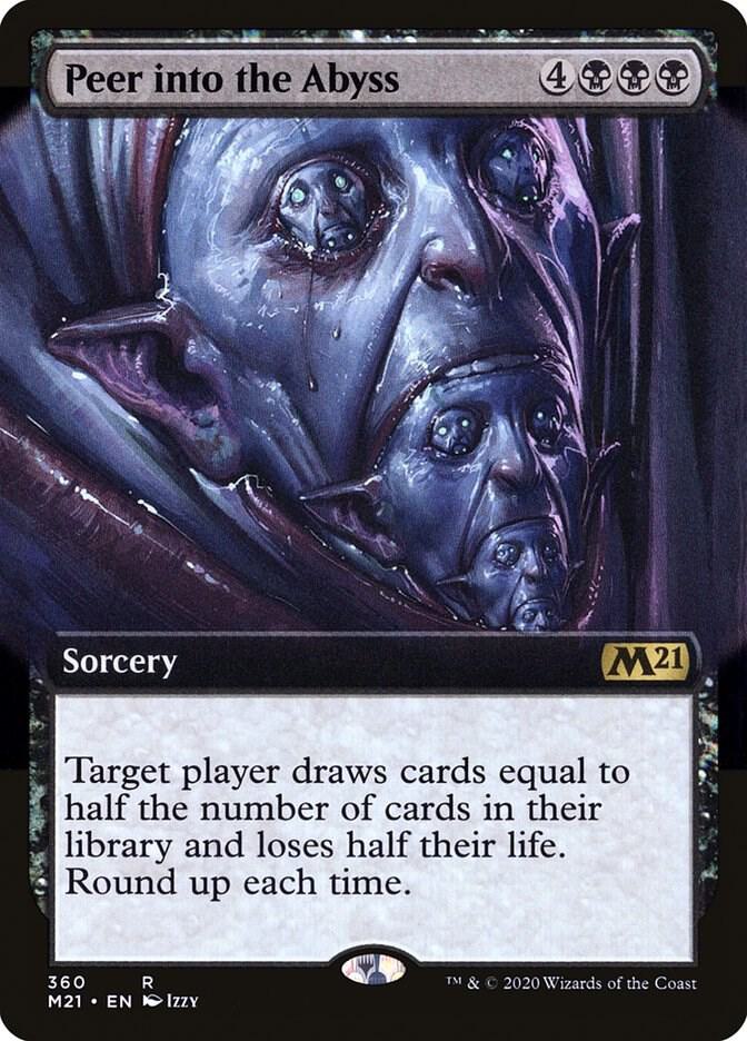 Peer Into the Abyss 360 (Core Set 2021)  - Extended Art Foil | Good Games Cannington