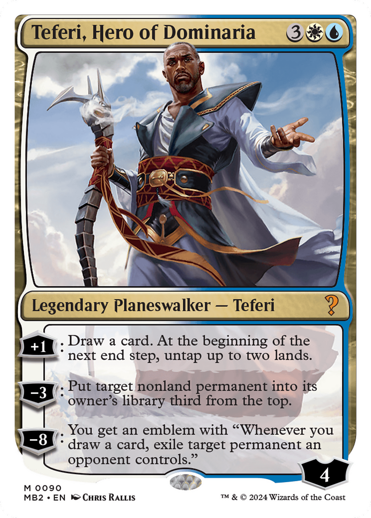 Teferi, Hero of Dominaria (White Border) [Mystery Booster 2] | Good Games Cannington