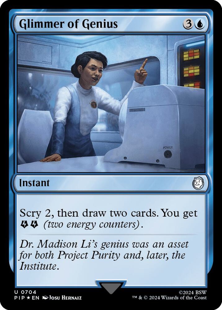 Glimmer of Genius Surge Foil 704 (Universes Beyond: Fallout)  - Foil | Good Games Cannington