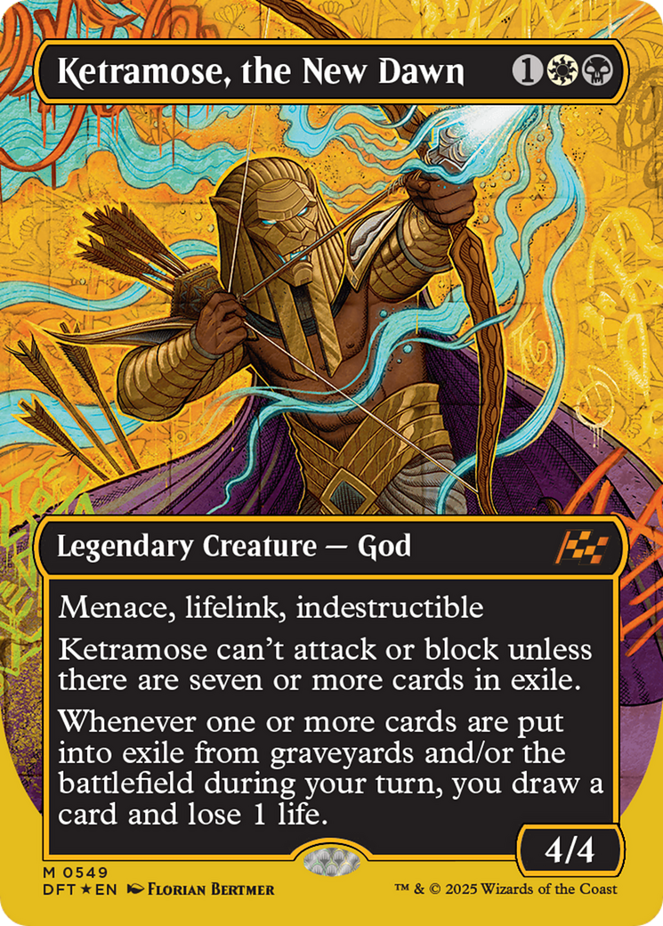 Ketramose, the New Dawn (Borderless) (First-Place Foil) [Aetherdrift] | Good Games Cannington