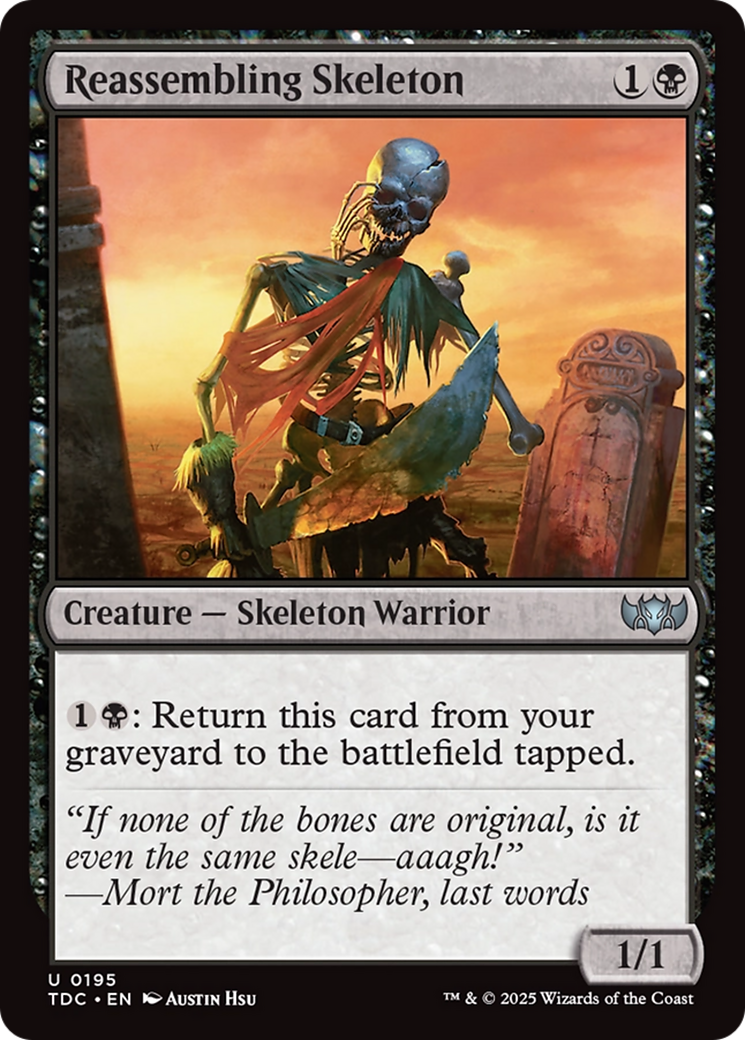 Reassembling Skeleton [Tarkir: Dragonstorm Commander] | Good Games Cannington