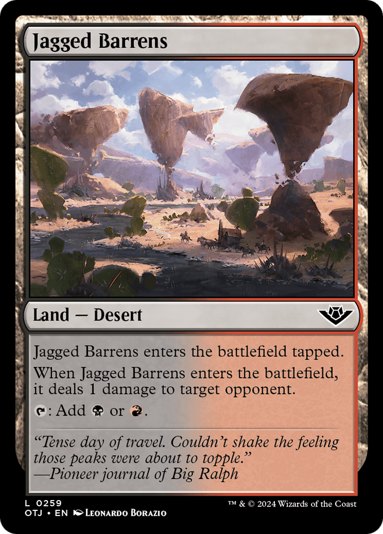 Jagged Barrens [Outlaws of Thunder Junction] | Good Games Cannington