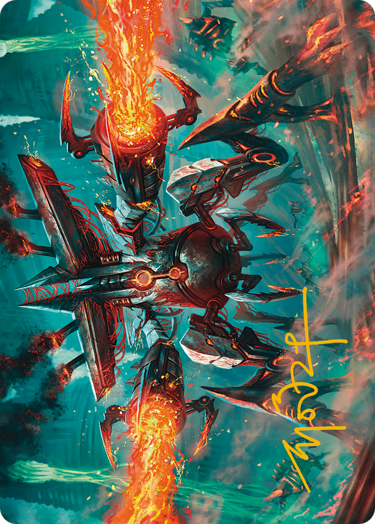 Exterminator Magmarch Art Card (Gold-Stamped Signature) [Modern Horizons 3 Art Series] | Good Games Cannington
