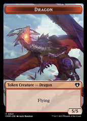 Human Soldier // Dragon (0021) Double-Sided Token [Commander Masters Tokens] | Good Games Cannington