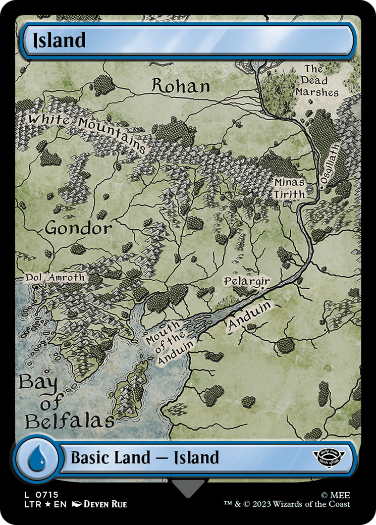 Island (0715) (Surge Foil) [The Lord of the Rings: Tales of Middle-Earth] | Good Games Cannington