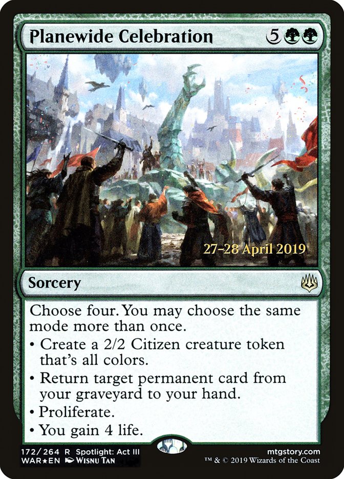 Planewide Celebration [War of the Spark Prerelease Promos] | Good Games Cannington