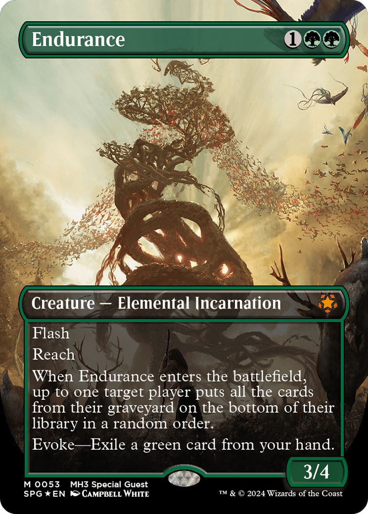 Endurance (Borderless) (Textured Foil) [Modern Horizons 3 Special Guests] | Good Games Cannington