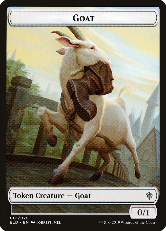 Goat Token [Throne of Eldraine Tokens] | Good Games Cannington