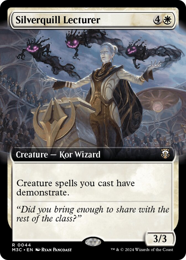 Silverquill Lecturer (Extended Art) (Ripple Foil) [Modern Horizons 3 Commander] | Good Games Cannington