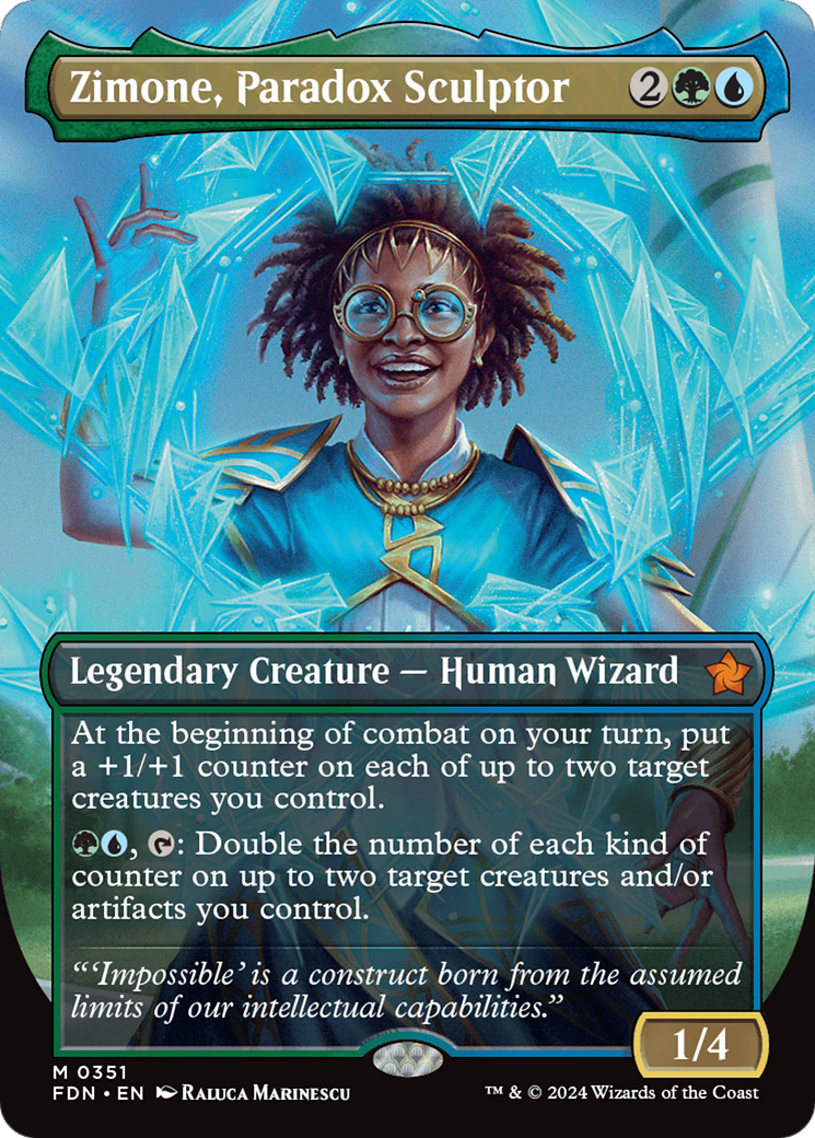 Zimone, Paradox Sculptor (Borderless) [Foundations] | Good Games Cannington