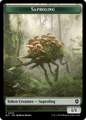 Hamster // Saproling Double-Sided Token [Bloomburrow Commander Tokens] | Good Games Cannington